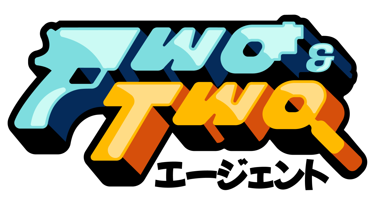 Two & Two: エージェントのロゴ(白いアウトライン付き)
